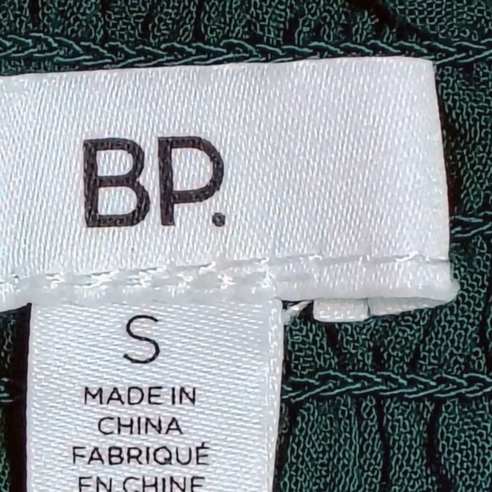 BP Nordstrom Smocked Square Neck Puff Sleeve Peplum Top Green Evergreen Size S‎ - Picture 6 of 8